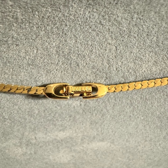 Monet Gold Tone and Black Chain Necklace - Picture 3 of 4